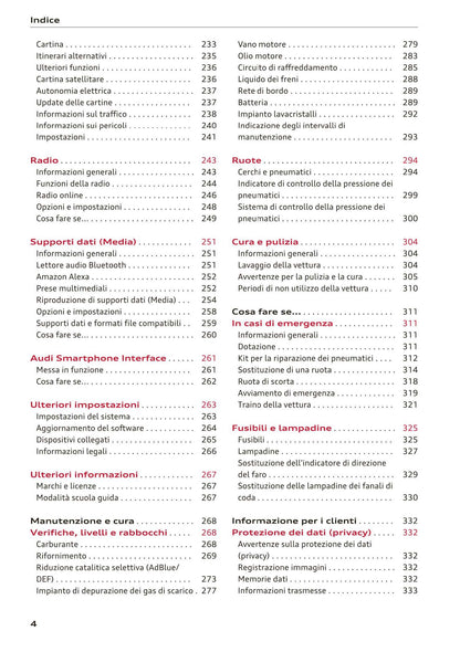 2018-2023 Audi Q3 Manuel du propriétaire | Italien