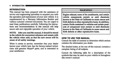 2006 Dodge Magnum Owner's Manual | English