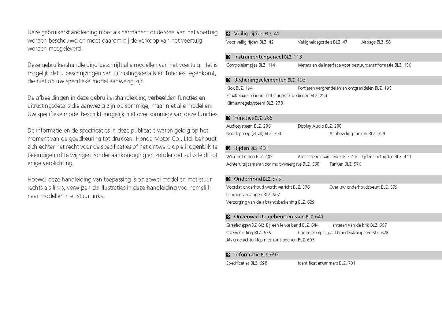 2022-2023 Honda Civic Gebruikershandleiding | Nederlands