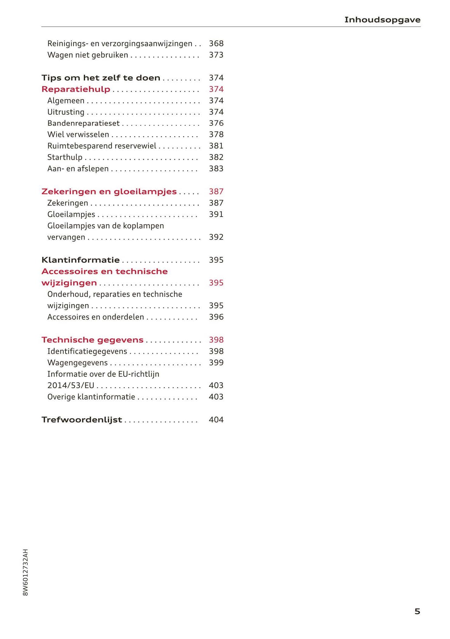 2017-2020 Audi A5 Manuel du propriétaire | Néerlandais