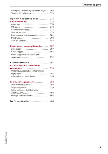 2017-2020 Audi A5 Manuel du propriétaire | Néerlandais