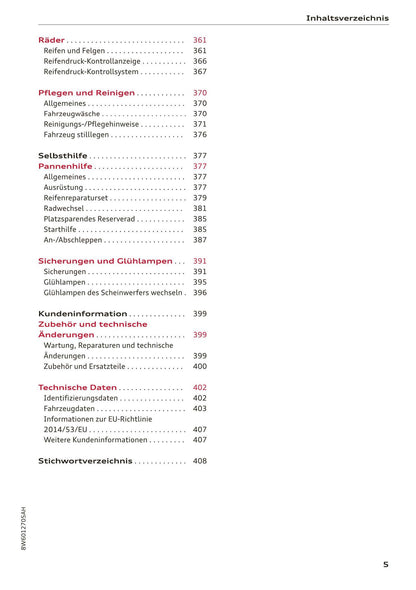 2017-2020 Audi A5 Gebruikershandleiding | Duits