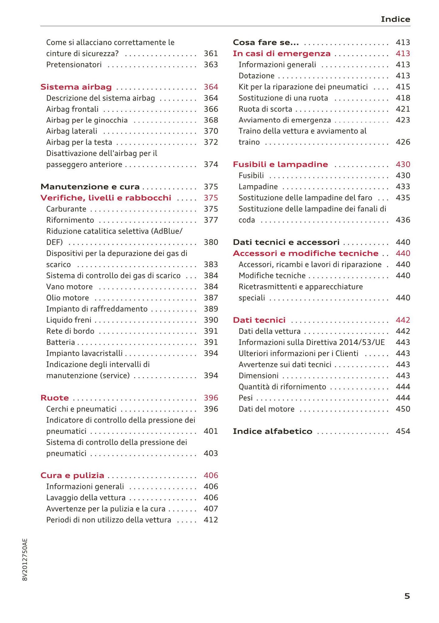2016-2018 Audi A3 Manuel du propriétaire | Italien