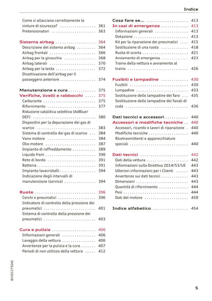 2016-2018 Audi A3 Manuel du propriétaire | Italien