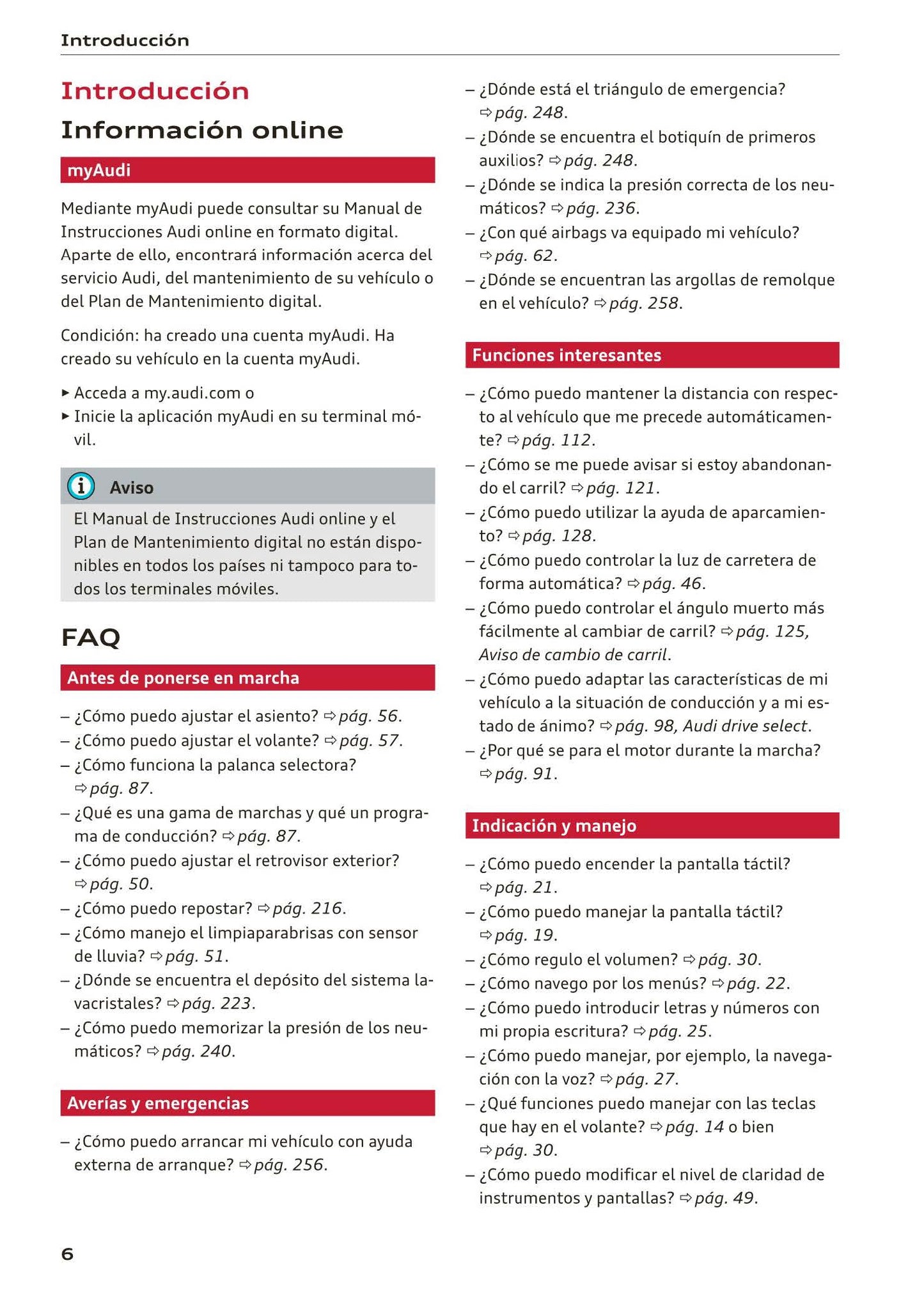 2018-2023 Audi A1 Manuel du propriétaire | Espagnol