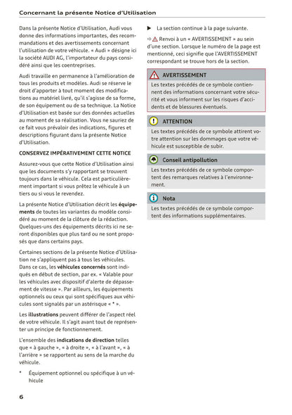 2018-2023 Audi Q3 Manuel du propriétaire | Français