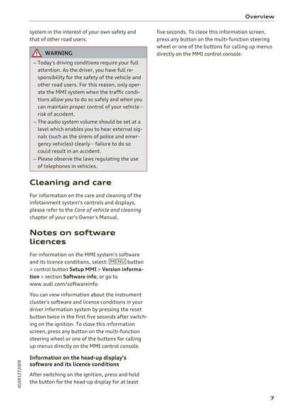 Audi MMI Navigation System Plus 2014 - 2018