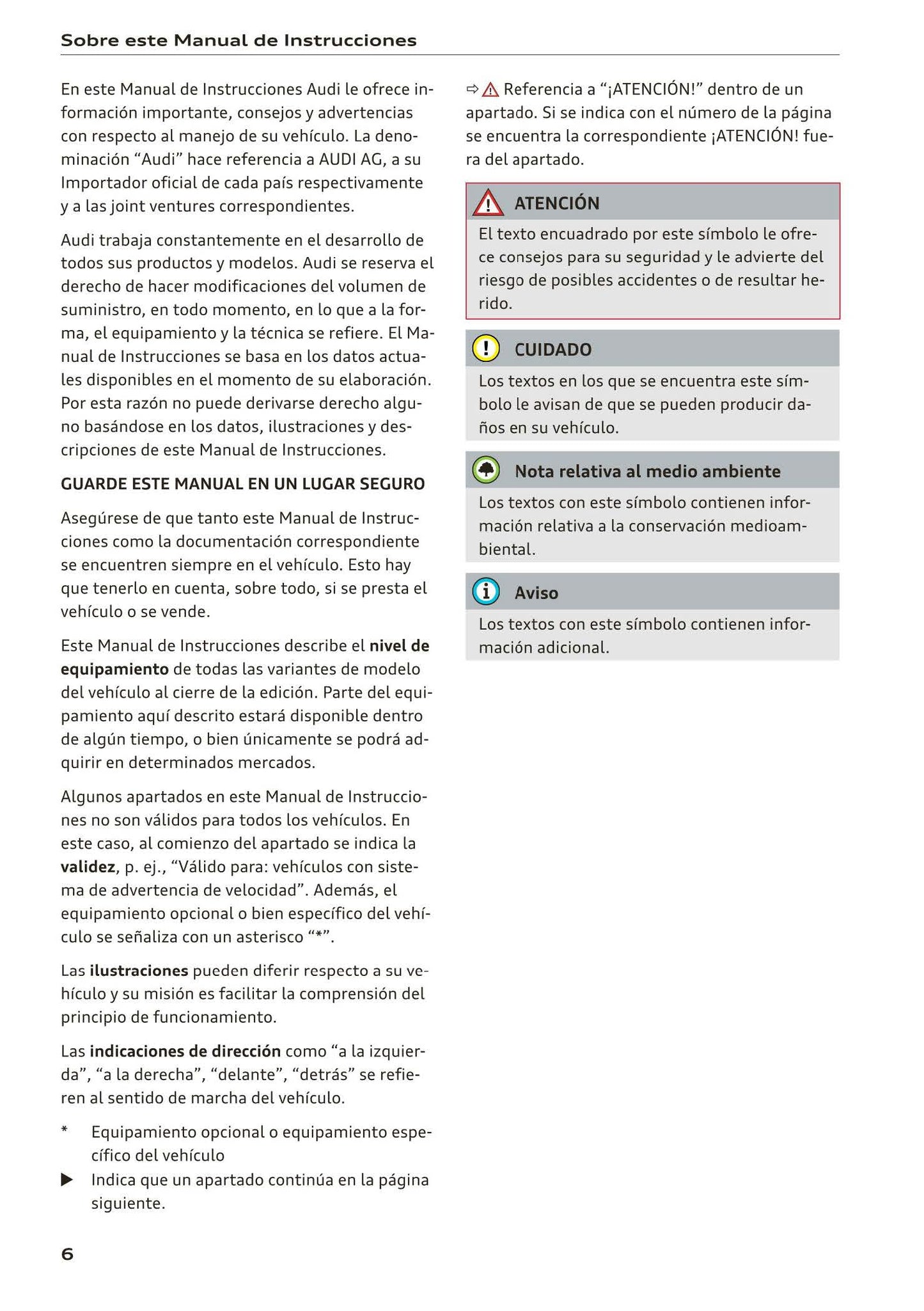 2018-2023 Audi Q3 Manuel du propriétaire | Espagnol