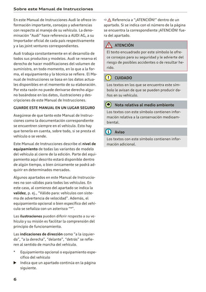 2018-2023 Audi Q3 Manuel du propriétaire | Espagnol