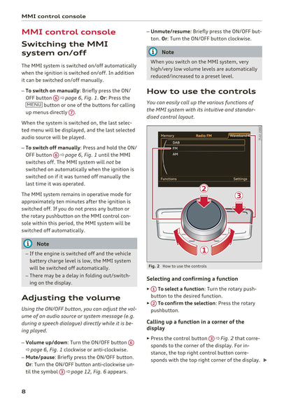 Audi MMI Navigation System Plus 2014 - 2018