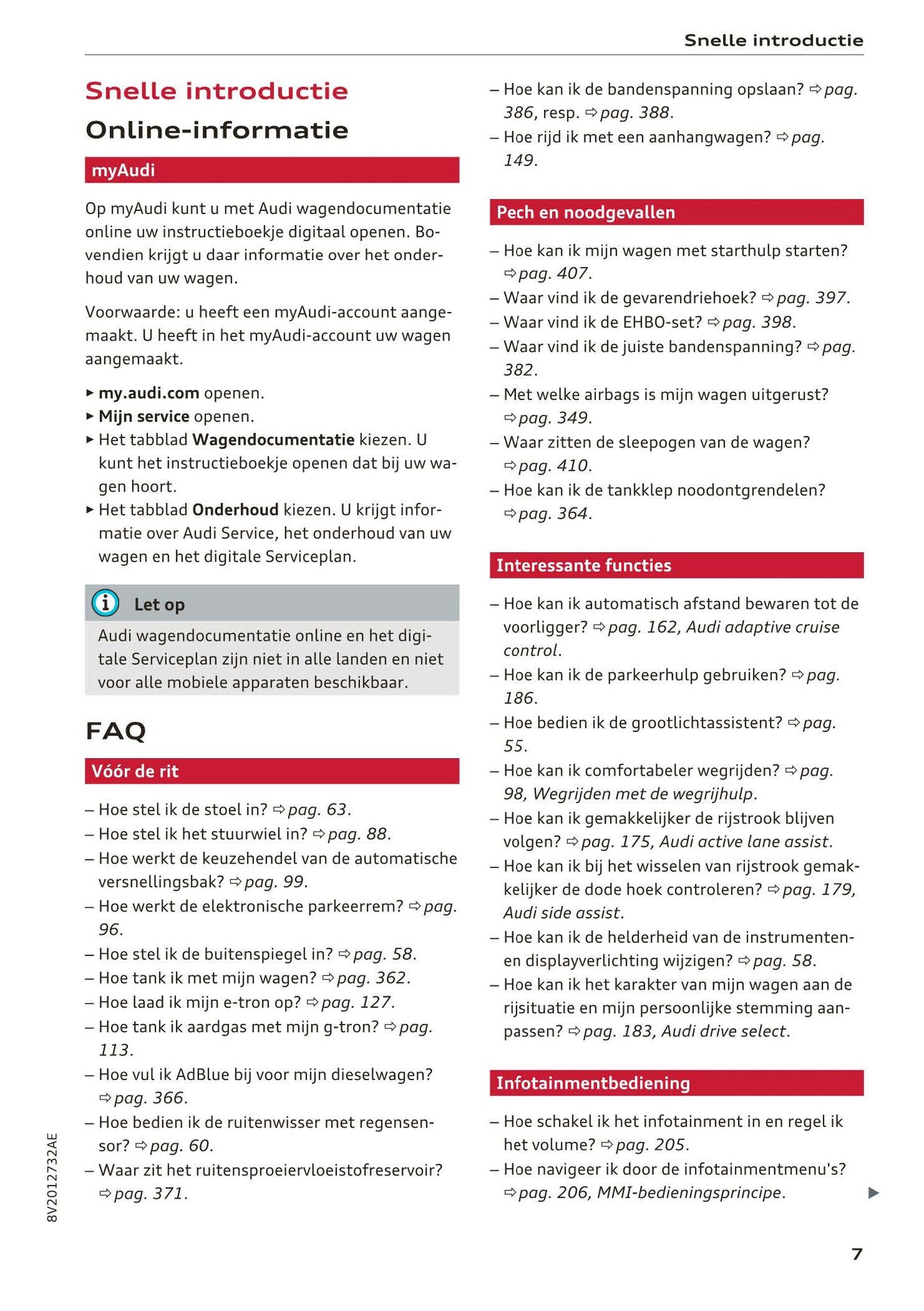 2016-2018 Audi A3/S3/RS 3 Manuel du propriétaire | Néerlandais