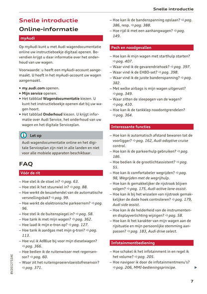 2016-2018 Audi A3/S3/RS 3 Manuel du propriétaire | Néerlandais