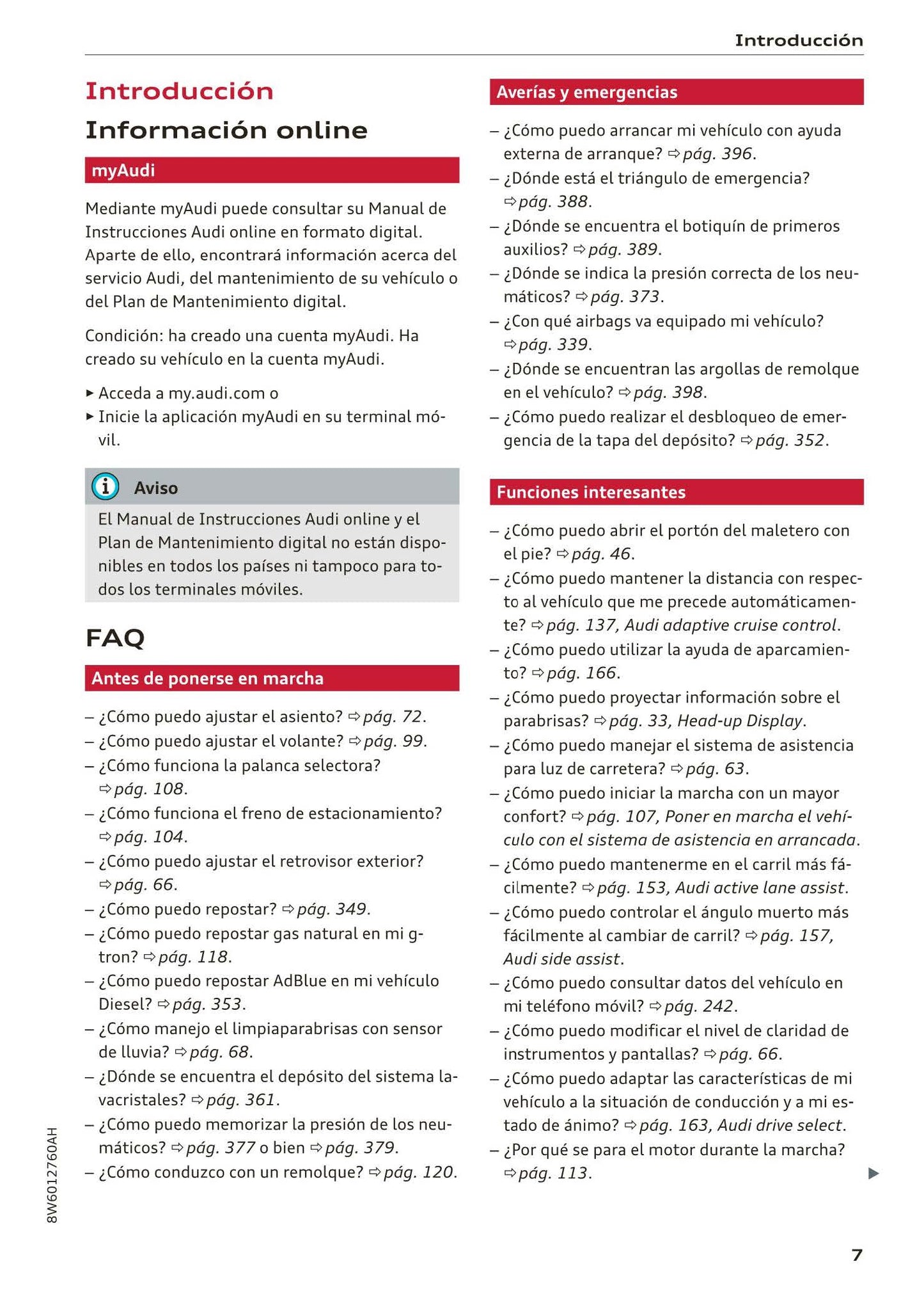 2017-2020 Audi A5 Manuel du propriétaire | Espagnol