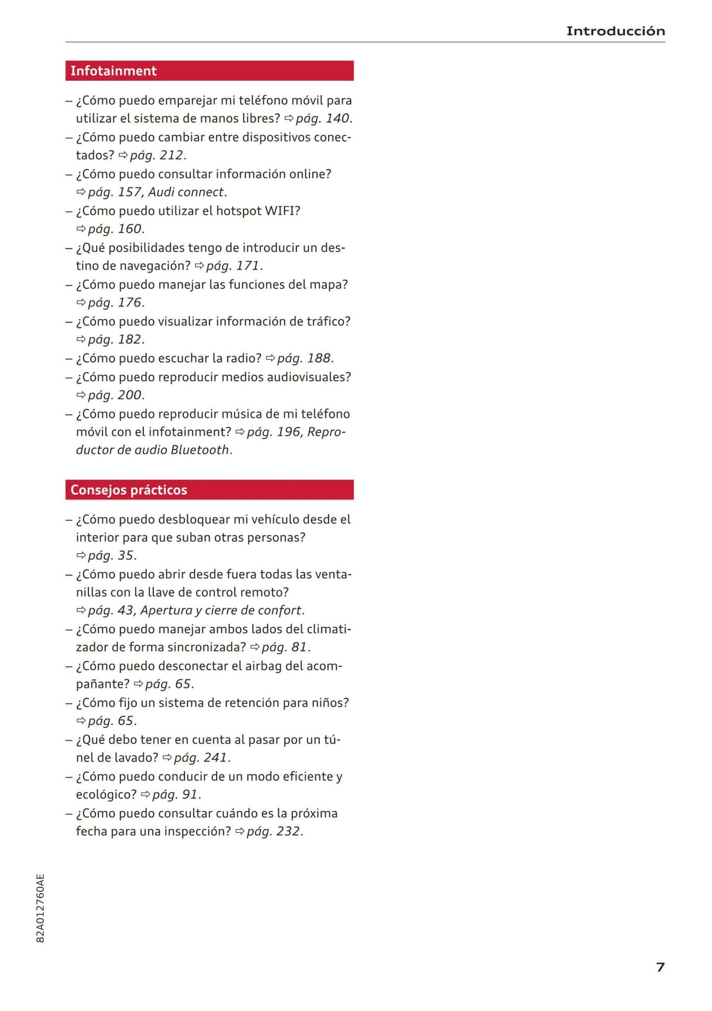 2018-2023 Audi A1 Manuel du propriétaire | Espagnol
