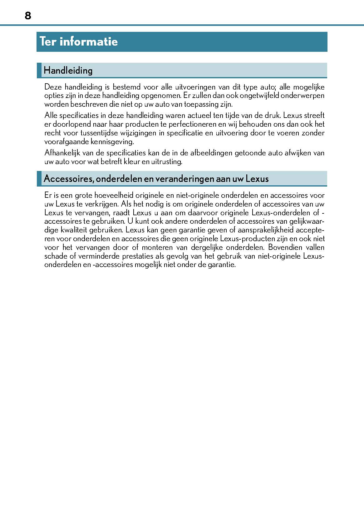 2017-2018 Lexus GS 350/GS 300/GS F Owner's Manual | Dutch