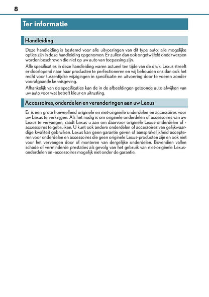 2017-2018 Lexus GS 350/GS 300/GS F Owner's Manual | Dutch