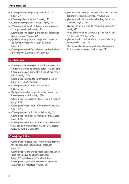 2018-2023 Audi Q3 Manuel du propriétaire | Espagnol