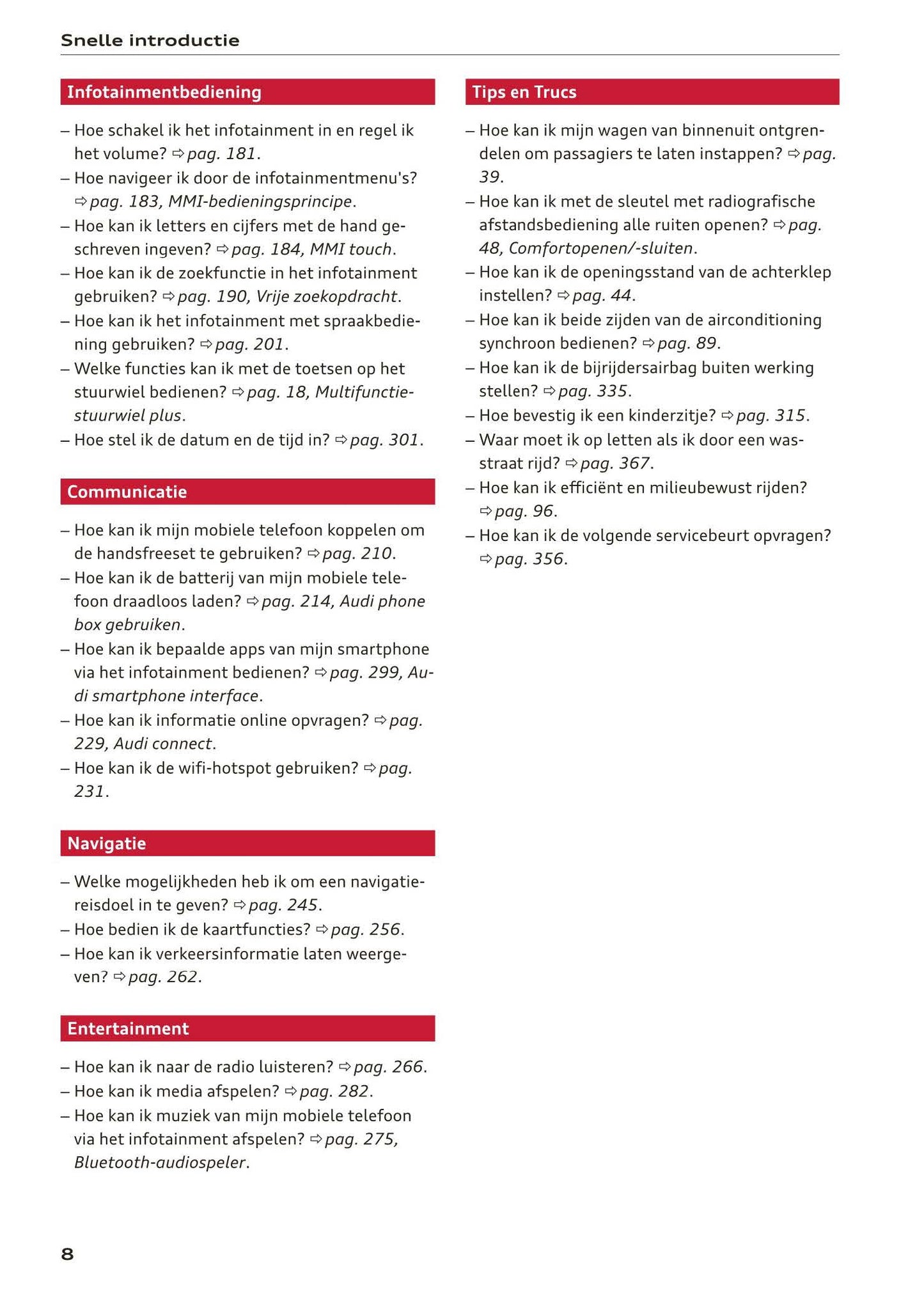 2017-2020 Audi A5 Manuel du propriétaire | Néerlandais
