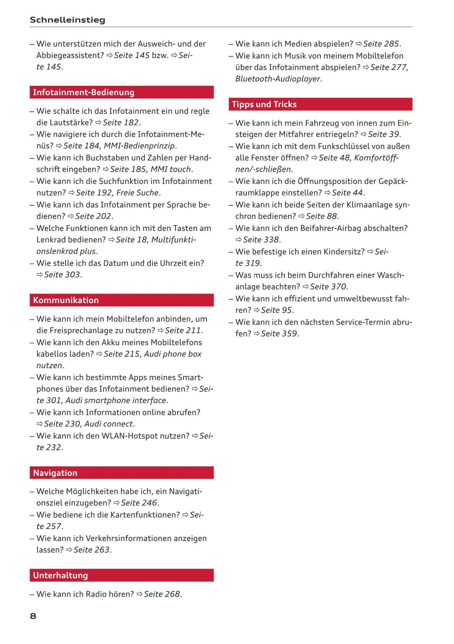 2017-2020 Audi A5 Gebruikershandleiding | Duits