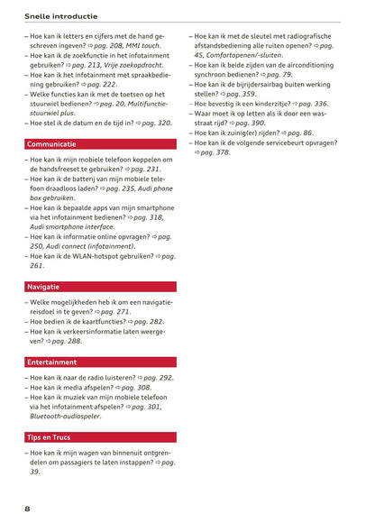 2016-2018 Audi A3/S3/RS 3 Manuel du propriétaire | Néerlandais