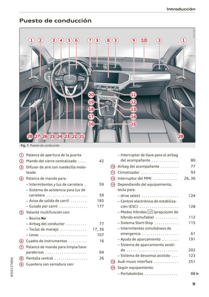 2018-2023 Audi Q3 Manuel du propriétaire | Espagnol