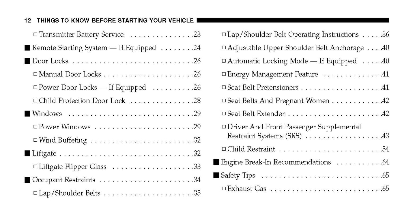 2007 Jeep Grand Cherokee Manuel du propriétaire | Anglais