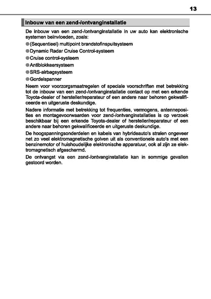 2016-2019 Toyota Prius+ Gebruikershandleiding | Nederlands