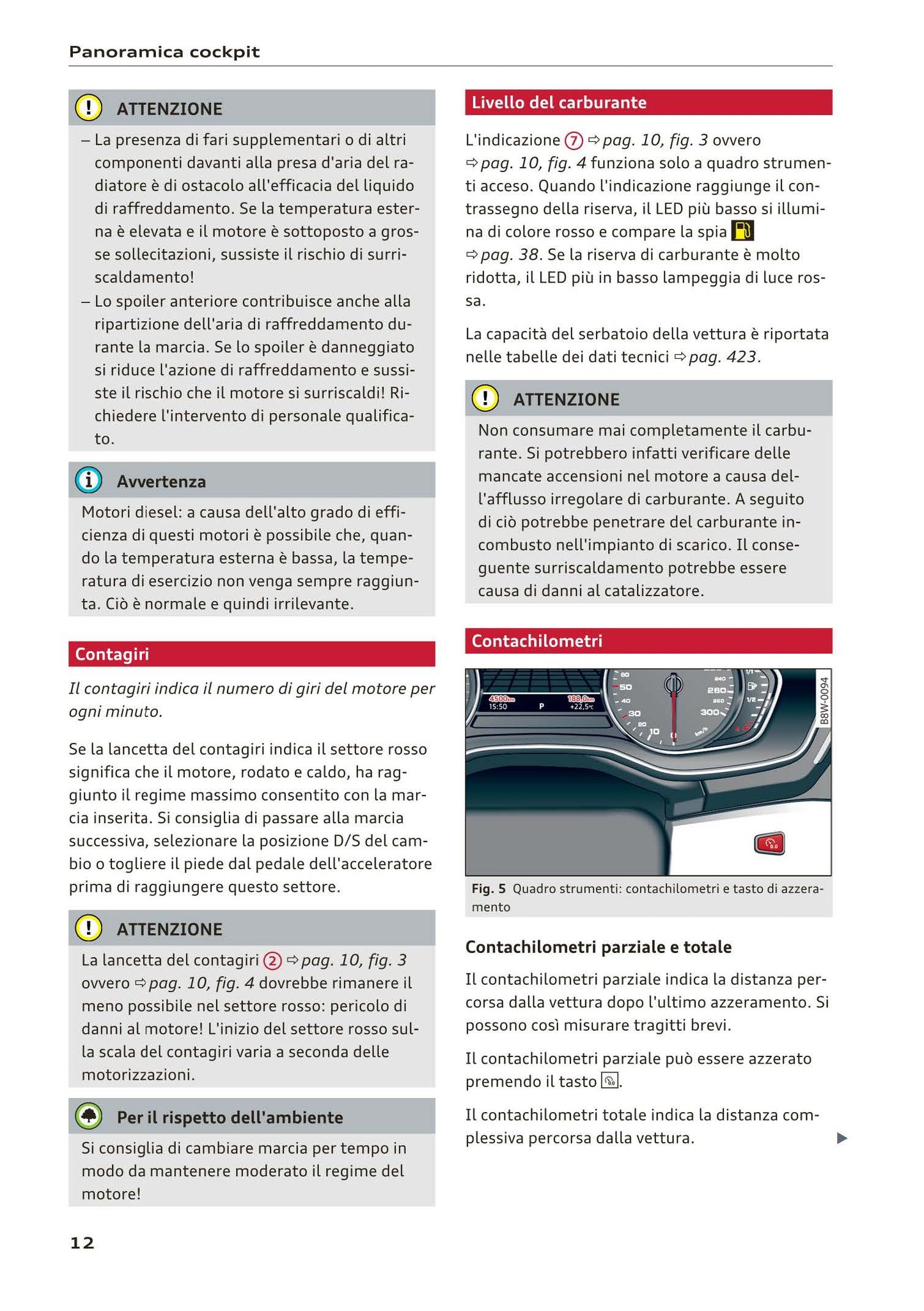 2015-2019 Audi A4/A4 Limousine/A4 Avant Owner's Manual | Italian