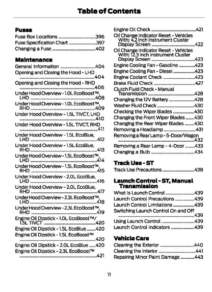 2021 Ford Focus Gebruikershandleiding | Engels