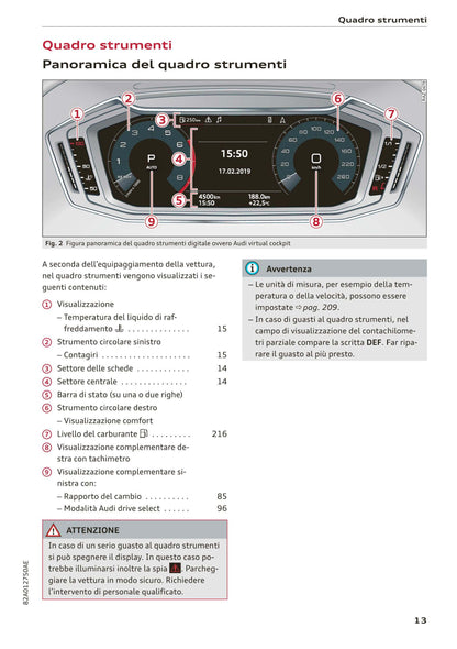 2018-2023 Audi A1 Sportback/A1 citycarver Owner's Manual | Italian