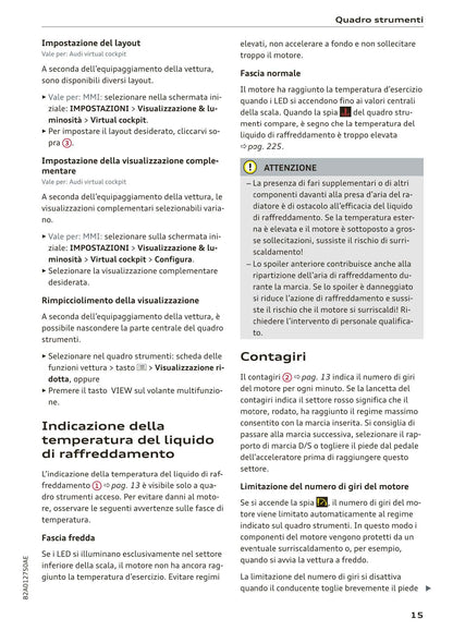 2018-2023 Audi A1 Sportback/A1 citycarver Owner's Manual | Italian