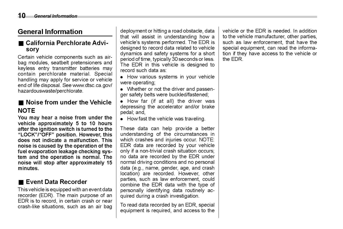 2020 Subaru Legacy/Outback Owner's Manual | English