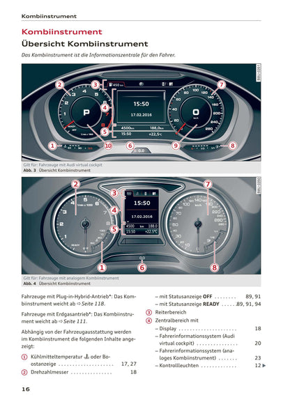 2018-2019 Audi A3/A3 Limousine/A3 Cabriolet/A3 Sportback Owner's Manual | German