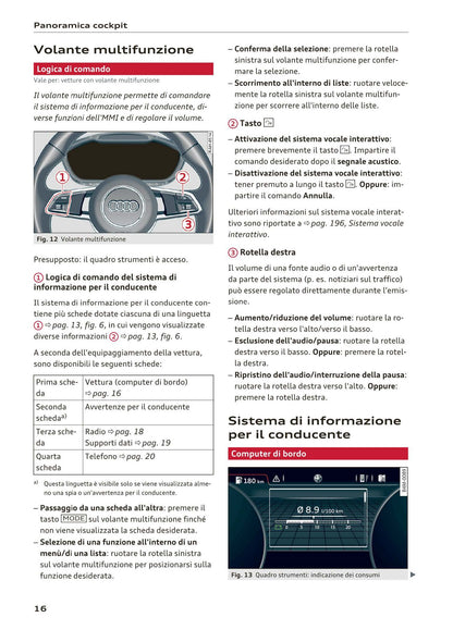 2015-2019 Audi A4/A4 Limousine/A4 Avant Owner's Manual | Italian