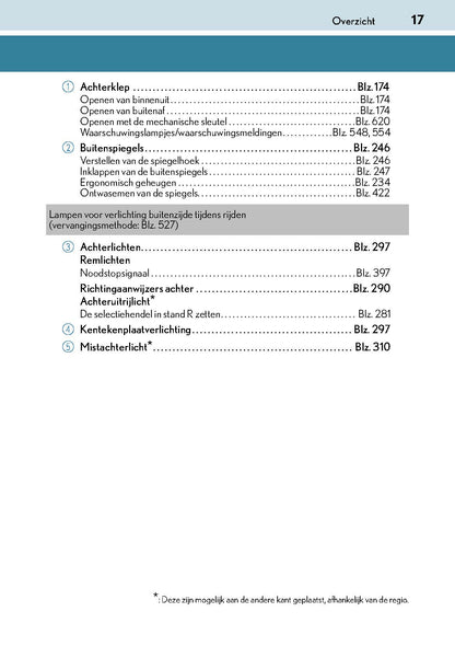 2017-2018 Lexus GS 350/GS 300/GS F Owner's Manual | Dutch