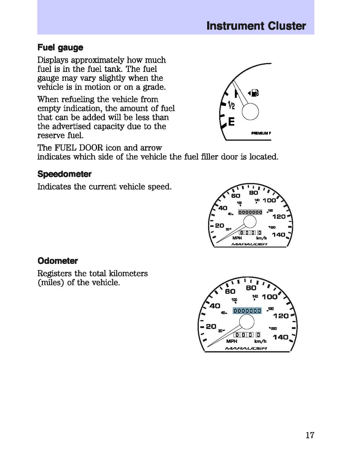 2003 Mercury Marauder Manuel du propriétaire | Anglais