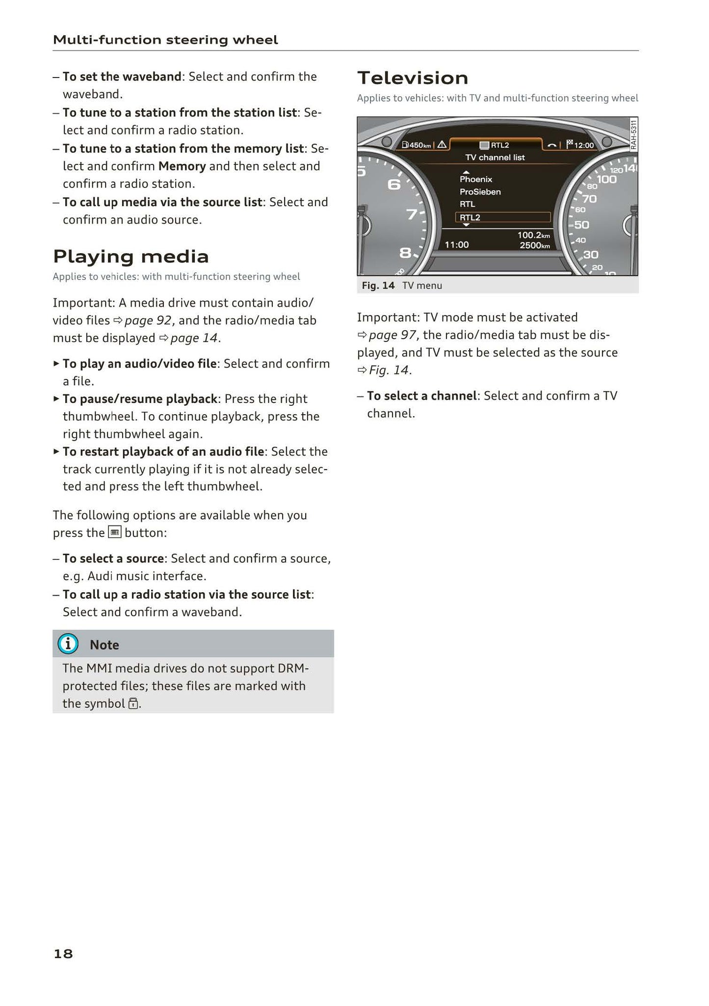 Audi MMI Navigation System Plus 2014 - 2018