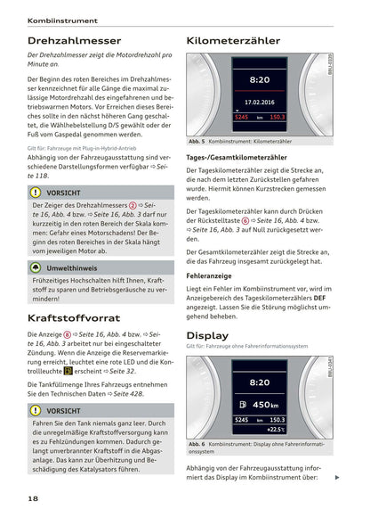 2018-2019 Audi A3/A3 Limousine/A3 Cabriolet/A3 Sportback Owner's Manual | German