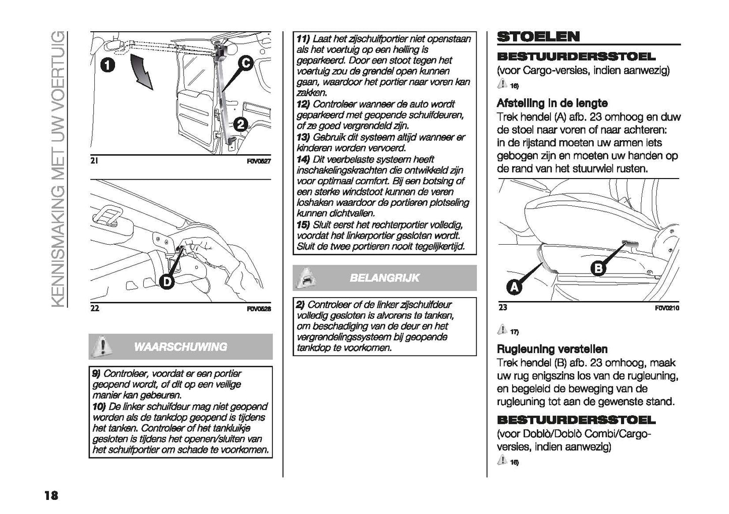 2015-2023 Fiat Doblo Manuel du propriétaire | Néerlandais