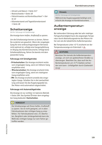 2018-2019 Audi A3/A3 Limousine/A3 Cabriolet/A3 Sportback Owner's Manual | German