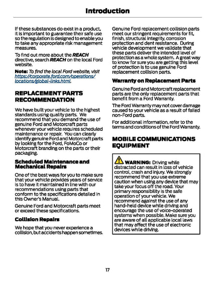 2021 Ford Focus Gebruikershandleiding | Engels