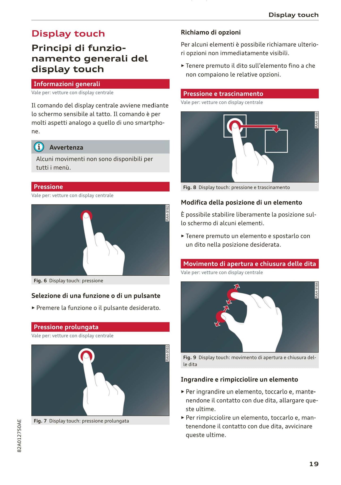 2018-2023 Audi A1 Sportback/A1 citycarver Owner's Manual | Italian