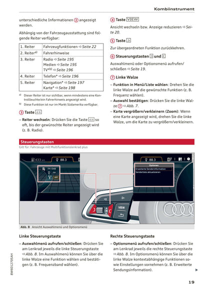 2017-2020 Audi A5 Gebruikershandleiding | Duits