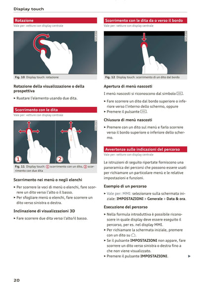 2018-2023 Audi A1 Sportback/A1 citycarver Owner's Manual | Italian