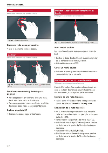 2018-2023 Audi A1 Manuel du propriétaire | Espagnol