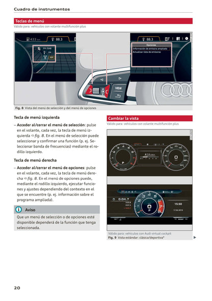 2017-2020 Audi A5 Manuel du propriétaire | Espagnol