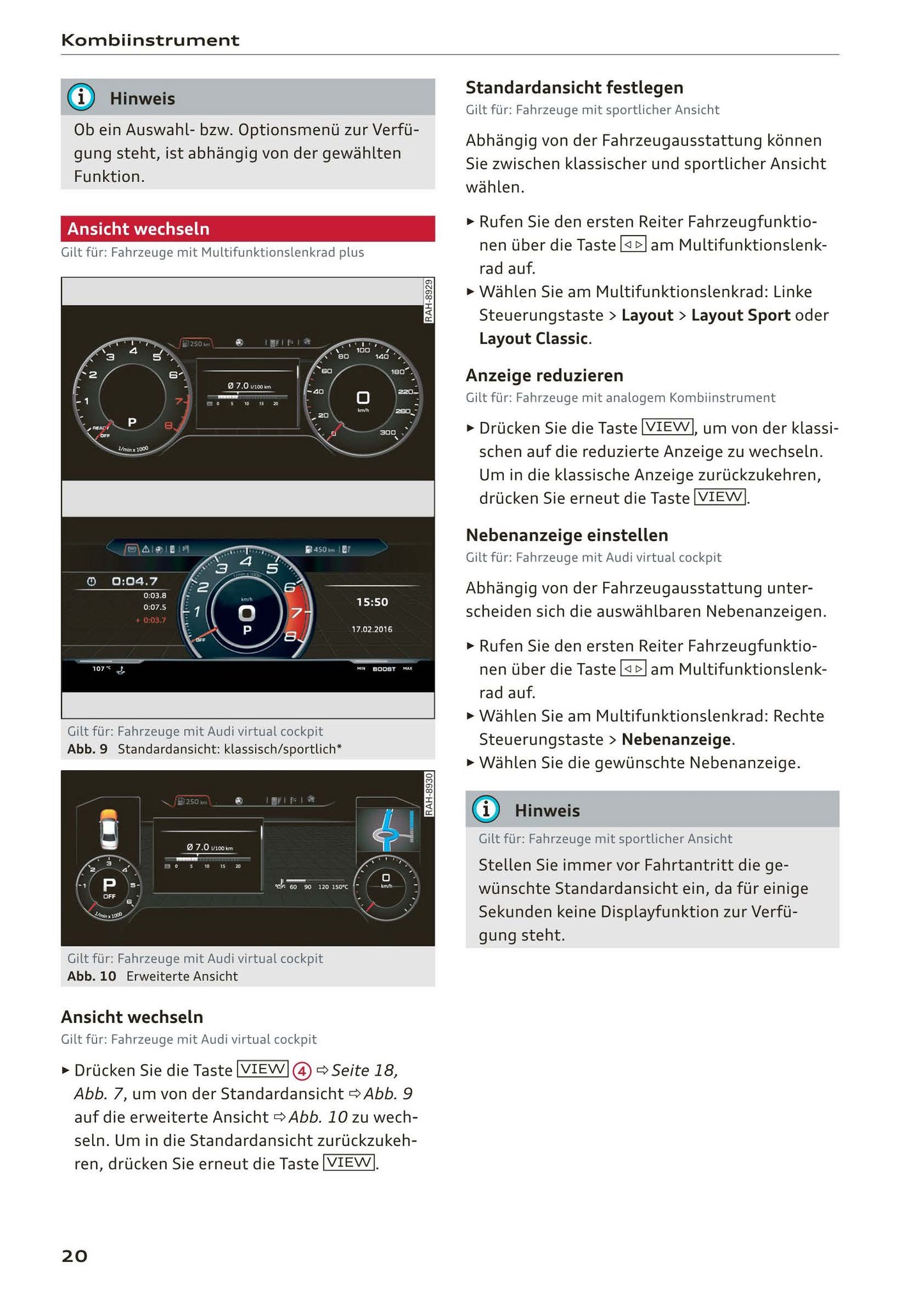 2017-2020 Audi A5 Gebruikershandleiding | Duits