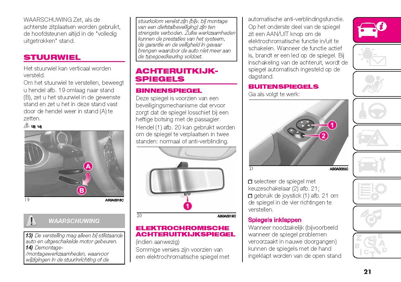 2022-2024 Abarth 595/695 Owner's Manual | Dutch
