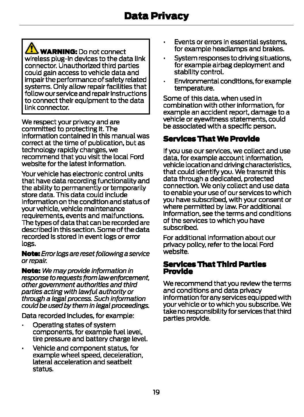 2021 Ford Focus Gebruikershandleiding | Engels
