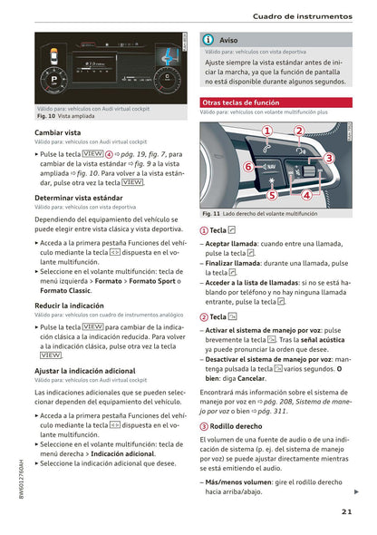 2017-2020 Audi A5 Manuel du propriétaire | Espagnol